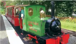  ?? KAREN BRYAN/CREATIVE COMMONS ?? Alan Keef steam outline 0-4-0T No. 63 of 2001 James Gordon heads an Alford Valley Railway train on August 8, 2010.