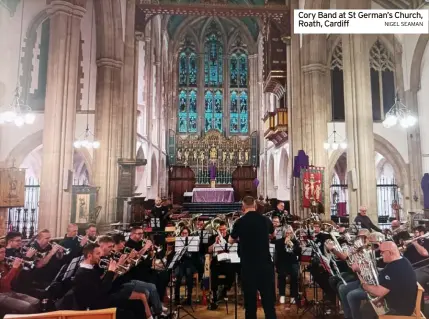  ?? NIGEL SEAMAN ?? Cory Band at St German’s Church, Roath, Cardiff