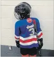  ?? SUBMITTED PHOTO ?? Nic shows off the No. 3 in New York Rangers colours he got for his first skate in Hamilton.