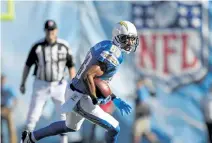  ?? John Leyba, The Denver Post ?? Vincent Jackson turns up field after a catch in 2011 with the San Diego Chargers. Jackson, 38, was found dead Monday at a Florida hotel room.