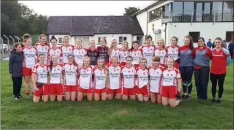  ??  ?? The Tinahely Senior ladies team ahead of their league victory over Bray Emmets.