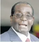  ??  ?? Zimbabwe President Robert Mugabe.