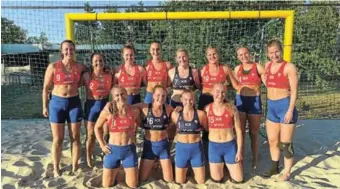  ?? PICTURE: NORWAY’S HANDBALL FEDERATION HANDOUT ?? The Norwegian beach volleyball team were fined after they refused to wear bikinis to compete at the Olympics.