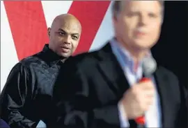  ?? Justin Sullivan Getty Images ?? FORMER BASKETBALL STAR and Alabama native Charles Barkley campaigns for Democrat Doug Jones at a get-out-the-vote rally in Birmingham.