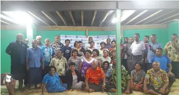  ??  ?? SODELPA pocket political meeting in a Suva suburb earlier this week.