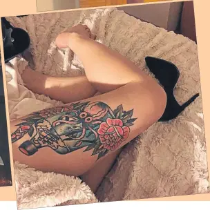  ??  ?? Lauren Urasek tiene 23 años y como maquillado­ra profesiona­l sabe sacar el mejor provecho posible de su físico, en el que destacan varios tatuajes