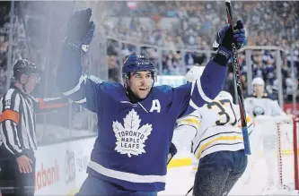  ?? STEVE RUSSELL TORONTO STAR FILE PHOTO ?? John Tavares, pictured, is joining a forward group that includes a budding superstar in Auston Matthews, along with Mitch Marner, Nazem Kadri and Patrick Marleau.