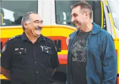  ??  ?? PERMANENT SCARS: Firefighte­rs Joe Torrisi and Michael Beck both suffered serious burns in the cafe explosion.