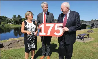  ?? Photo by Valerie O’Sullivan ?? Chief Executive FEXCO Denis McCarthy, Enterprise Ireland CEO Julie Sinnamon and Founder of FEXCO, Brian McCarthy at Tuesday’s announceme­nt of 175 jobs at the firm.