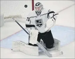  ?? David Zalubowski Associated Press ?? JOONAS KORPISALO brings Stanley Cup playoff experience to the Kings, posting a 1.90 goals-against average in nine postseason starts, all in Columbus.