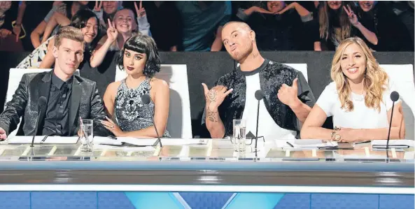  ??  ?? Meet the judges: Willy Moon, Natalia Kills, Stan Walker and Mel Blatt.