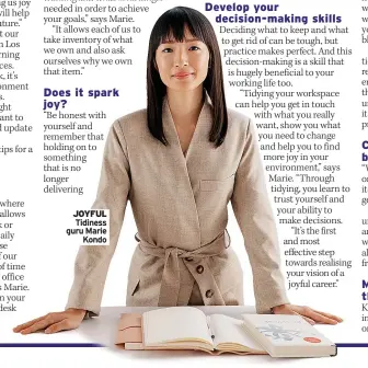  ?? ?? JOYFUL Tidiness guru Marie Kondo