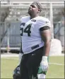  ?? Seth Wenig / Associated Press ?? Trevon Sanders leaves the field after a Jets practice Thursday in Florham Park, N.J.