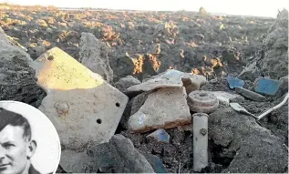  ??  ?? The crash site near Ludwigshaf­en in Germany. Left: David Herbert William Badcock.