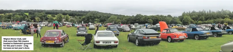  ??  ?? Wigton Motor Club, said that more than 780 classics headed to Dalemain’s grounds for this year’s event – a big increase on last year’s show.
