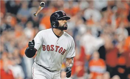  ?? TROY TAORMINA/USA TODAY SPORTS ?? Red Sox center fielder Jackie Bradley Jr. is a lifetime .238 hitter in the majors.