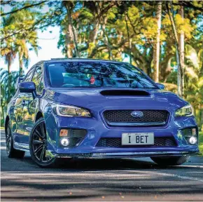  ?? ?? Rahul Sundar with his Subaru WRX 2015 VA.