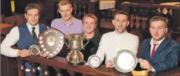  ?? Photo: Iain Ferguson, the Write Image. ?? Fort William Shinty Club award winners, left to right: long service and retiring player Niall MacPhee; most improved player (first and second team) Connor MacRae; first team player of the year James Tangney; long service, retiring player and joint...