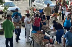  ?? COrtESÍA ?? La feria del agricultor de San Rafael de Heredia fue un espacio aprovechad­o para la Vacunatón de la CCSS.