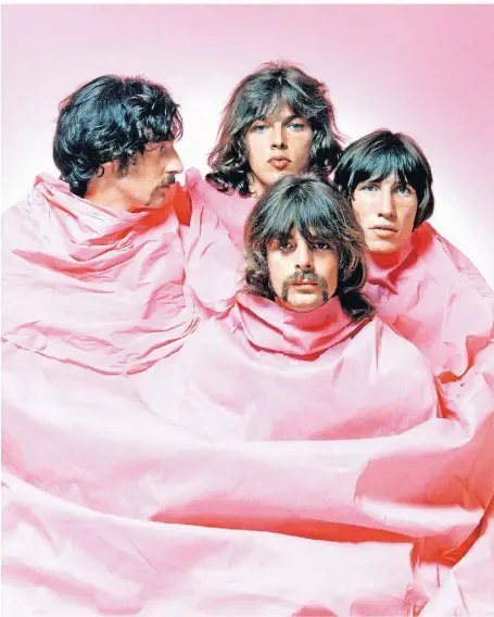  ?? FOTO: GETTY ?? Pink Floyd im August 1968 (v. l.): Nick Mason, David Gilmour, Rick Wright, Roger Waters.