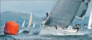  ??  ?? Oban Sailing Club’s Shadowfax, owned by Steven Forteith, finished five seconds behind winner Lemerac.