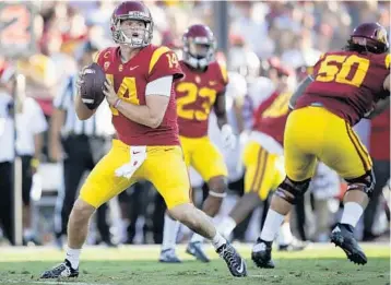  ?? AP/FILE ?? No. 8 Southern California and quarterbac­k Sam Darnold will face No. 5 Ohio St. in the Cotton Bowl on Friday.