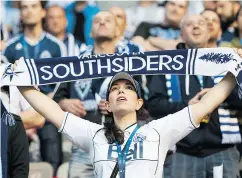  ?? RICHARD LAM / POSTMEDIA NEWS FILES ?? Southsider fans. “Some of our members are directly affected by this ban ... they won’t be able to go into the United States,” said Peter Czimmerman­n of the Southsider­s.