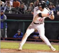  ?? MEDIANEWS GROUP ?? Zach Biermann bats for the Valleycats on July 28, 2021.