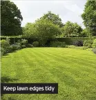  ??  ?? Keep lawn edges tidy