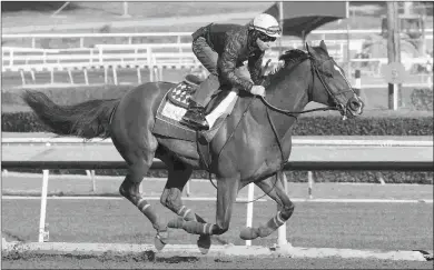  ?? SHIGEKI KIKKAWA ?? Masochisti­c will make his first start for trainer Bob Baffert in the California Cup Sprint.