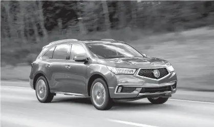  ?? Photos courtesy of Acura ?? The 2017 Acura MDX Hybrid starts around $51,900.