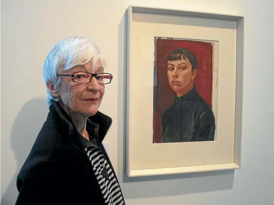  ?? JU¨ RGEN WAIBEL ?? Vivian Lynn in 2009 with Self-portrait (1953).