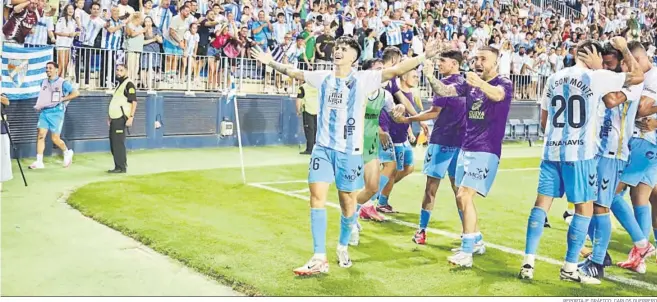  ?? REPORTAJE GRÁFICO: CARLOS GUERRERO ?? La celebració­n del gol de Cordero.