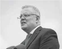  ?? REUTERS ?? Australian Prime Minister Scott Morrison speaks during a joint press conference held with New Zealand Prime Minister Jacinda Ardern at Admiralty House in Sydney, Australia, on Feb. 28.