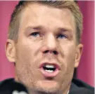  ??  ?? Banned: David Warner is ‘truly sorry’
