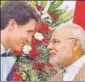  ?? PTI FILE ?? ▪ Justin Trudeau with Narendra Modi in New Delhi.