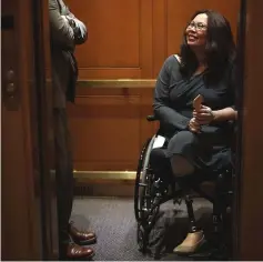  ??  ?? File photo of Duckworth in an elevator in Washington. — AFP photo