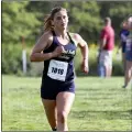  ?? RANDY MEYERS — FOR THE MORNING JOURNAL ?? Katie Clute of Olmsted Falls takes first in the girls race at the SWC preview held at the LCCC on Aug. 28.