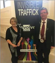  ?? Pic: ?? Invisible Traffick Irl Mary McSharry and Mayor of Sligo Municipal District Cllr Hubert Keaney. Invisible Traffick.