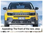  ?? ?? Appealing: The front of the new Jeep