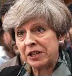  ??  ?? Call for unity: Mrs May yesterday