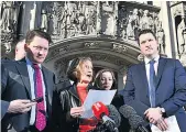  ??  ?? STATEMENT Family outside the Supreme Court