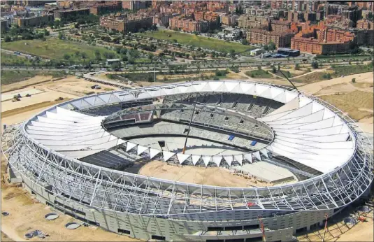  ??  ?? OBJETIVO. El Wanda Metropolit­ano quiere albergar la final de Champions de 2019.