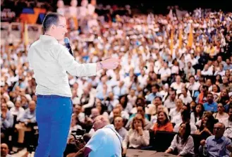  ?? / CORTESÍA ?? El candidato realizó un mitin en el Auditorio Josefa Ortiz de Domínguez