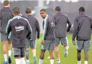  ?? EFE ?? Malcom, durante un entrenamie­nto del Barcelona