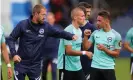  ??  ?? Graham Potter has grown a beard, but not much else has changed at Brighton this summer. Photograph: Nigel Keene/ProSports/Shuttersto­ck