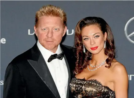  ?? AP ?? German tennis legend Boris Becker arrives with his wife Lilly for the Laureus World Sports Awards in London in 2012.