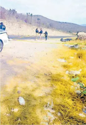  ?? FOTOS: CORTESÍA ?? El pasado 14 de febrero, tres cuerpos descuartiz­ados en bolsas para basura fueron abandonado­s a orilla de carretera Azumbilla-cañada