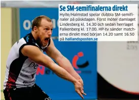  ?? Bild: JARI VÄLITALO ?? I ALL STAR-LAG. Anton Wijk Tegenrot är en av totalt fem spelare i Hylte/ Halmstad som fått plats i årets lag i svensk volleyboll.
