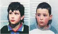 ??  ?? CHILD KILLERS Venables, left, and Thompson in 1993